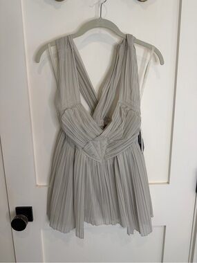 Rare collectible circa 2000 Vintage Donna Karan micro pleated blouse NWT